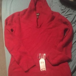 Rafaella Red Angora & Wool Sweater Size Petite